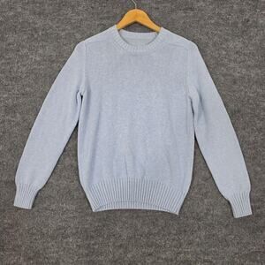 Anderson & Sheppard Sweater Mens XS Cotton Crewneck Blue Quiet Luxury Preppy